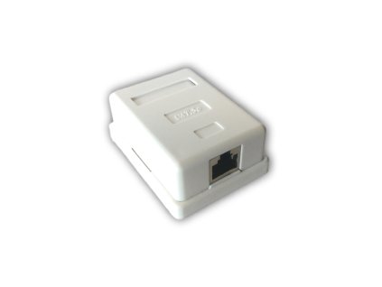 Datová zásuvka STP CAT5E 1xRJ45 na omítku bílá