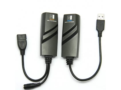 PremiumCord USB 2.0 extender po Cat5/Cat5e/Cat6 do 100m (kuext2)