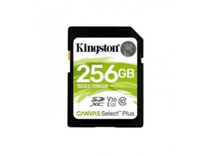 KINGSTON SDXC 256GB Canvas Select Plus A1 C10 Card (čtení 100 MB/s, zápis 85MB/s) (SDS2/256GB)