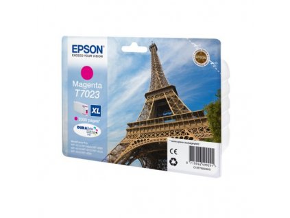 Epson T7023 XL Magenta, až 2000 stran, pro série WP4000/4500 (WP-4015,WP-4025,WP-4515,WP-4525,WP-4535,WP-4545) - originální (C13T70234010)