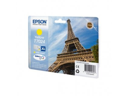 Epson T7024 XL Yellow, až 2000 stran, pro série WP4000/4500 (WP-4015,WP-4025,WP-4515,WP-4525,WP-4535,WP-4545) - originální (C13T70244010)