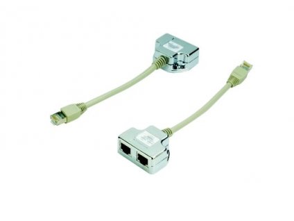 DATACOM "Y" adaptér STP CAT5E PC / PC+TEL (4252)