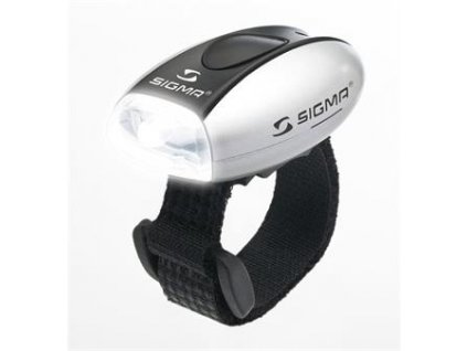 SIGMA světlo přední MICRO stříbrná / přední světlo LED-bílá