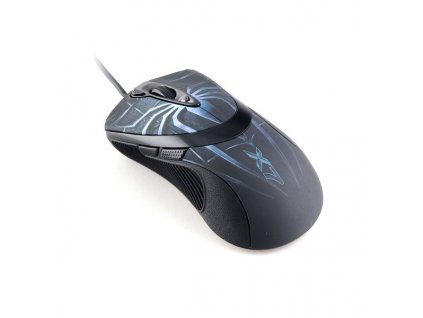 A4tech myš XL-747H, game mouse, 3600dpi, Anti-Vibrate, motiv pavouk modrý, USB (XL-747H BLUE)