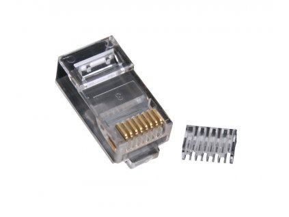 Masterlan konektor UTP RJ45, Cat.6, 8p8c, pozlacený, skládaný - drát