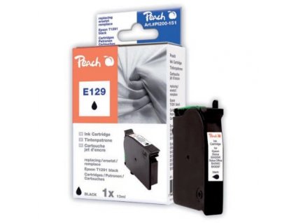 Peach E129 černá kompatibilní s Epson T1291 (314098)