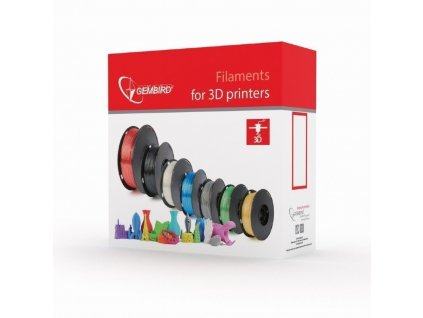 Gembird filament ABS 1.75mm 1kg, šedá