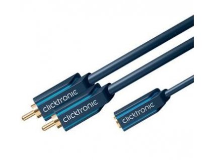 ClickTronic HQ OFC Y redukce Jack 3,5mm - 2x Cinch stereo, F/M, 10cm