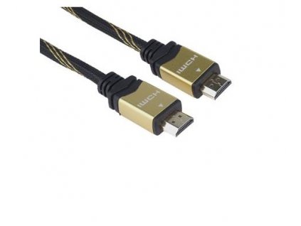 HDMI 2.0 High Speed + Ethernet kabel HQ, zlacené konektory, 5m (kphdm2q5)