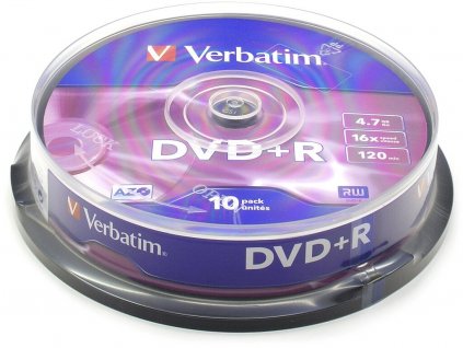 Verbatim DVD+R 4,7GB 16x SPINDL (10pack) (43498)