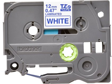 Brother TZe-233, bílá / modrá, laminovaná, šířka 12mm, délka 8m (TZE233)