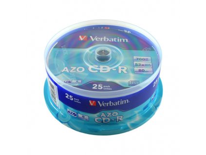 Verbatim CD-R 80 52x CRYSTAL 25PACK SPINDL