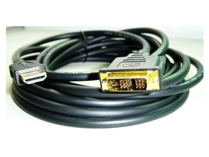 HDMI-DVI 0,5m, 1.3, M/M stíněný, zlacené kontakty (CC-HDMI-DVI-0.5M)