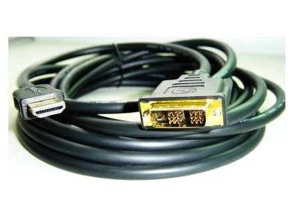 HDMI-DVI 0,5m, 1.3, M/M stíněný, zlacené kontakty
