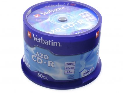 Verbatim CD-R AZO+Crystal 700MB, 80min.,52x 50pack (43343)