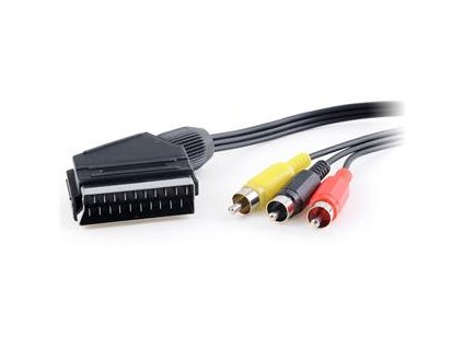 Kabel 3x Cinch na SCART 1,5