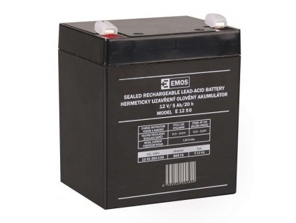 Bezúdržbový olověný akumulátor 12V 5Ah faston 6,3mm