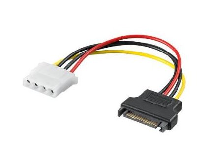 Napájecí redukce Molex 5.25" F - S-ATA M