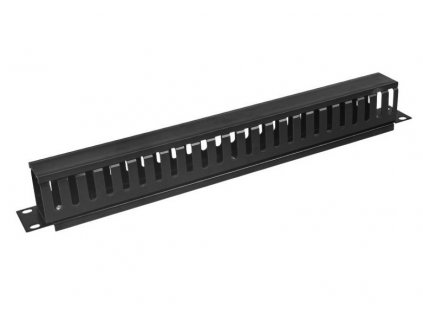 19" vyvazovací panel 1U jednostranná plastová lišta