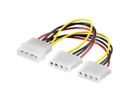 PremiumCord Kabel napájecí molex HDD 5.25"-2x5.25" (kn-1)