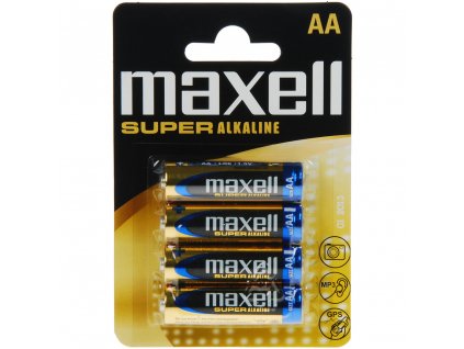 MAXELL Super alkalické baterie LR6 4BP AA, blistr 4ks