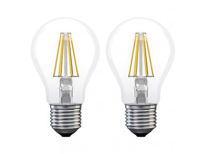 LED žárovka Filament A60 A++ 6W E27 teplá bílá - 2Ks v balení
