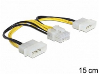 Delock napájecí kabel 8 Pin EPS > 2 x 4 Pin molex