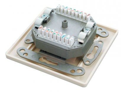 SOLARIX zásuvka CAT5E, STP, 2 x RJ45, pod omítku, bílá