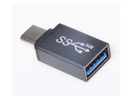 Adaptér USB 3.1 konektor C/male - USB 3.0 A/female, kovově modrý (kur31-03)