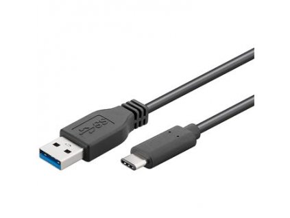 Kabel USB 3.1 USB- C/male - USB 3.0 A/male, černý, 0,5m (ku31ca05bk)