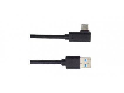 Kabel USB-C/M zahnutý konektor 90° - USB-A/M, 1m (ku31cz1bk)