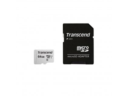 Transcend microSDXC 300S 64GB + adaptér (TS64GUSD300S-A)