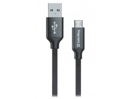 ColorWay USB - microUSB kabel 1m 2.1A, černá (CW-CBUM002-BK)