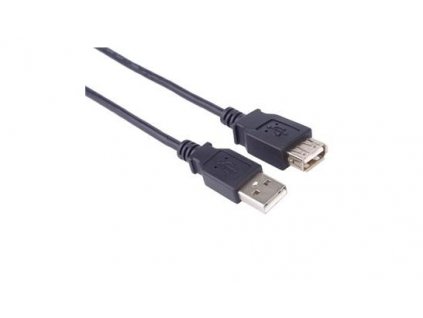 USB 2.0 kabel prodlužovací, A-A, 1m čern