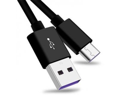 Kabel USB-C/M - USB 2.0 A/M, Super fast charging 5A, černý, 1m (ku31cp1bk)