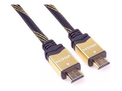 PremiumCord GOLD HDMI High Speed + Ethernet kabel, zlacené konektory, 1,5m (kphdmet015)