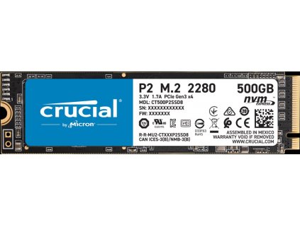 Crucial P2 SSD NVMe M.2 500GB PCIe