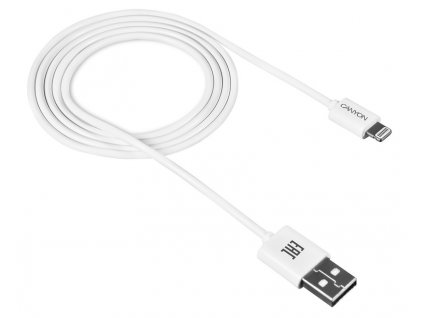 CANYON 8-pin Lightning - USB 2.0 kabel, bílá CNE-CFI1W