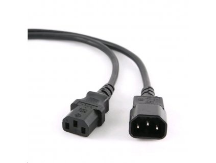 C-TECH kabel síťový, prodlužovací, 3m VDE 230V (CB-PWRC14-3)