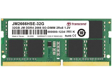 Transcend JetRam 32GB DDR4 SO-DIMM 2666MHz CL19 (JM2666HSE-32G)