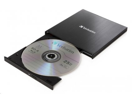 VERBATIM externí mechanika Ultra HD 4K Blu-ray External Slimline Writer (USB 3.1, USB-C) (43888)