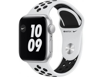 APPLE Watch Nike SE 40mm Silver Aluminium Case with Pure Platinum/Black Nike Sport Band - Regular