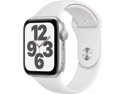 APPLE Watch SE 44mm Silver Aluminium Case with White Sport Band - Regular