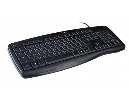 C-TECH KB-107 USB Ergo, černá (KB-107)