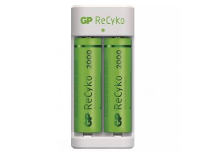 Nabíječka baterií GP Eco E211 + 2× AA ReCyko 2000
