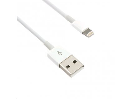 C-TECH USB 2.0 Lightning (IP5 a vyšší) kabel 2m, bílý (CB-APL-20W)