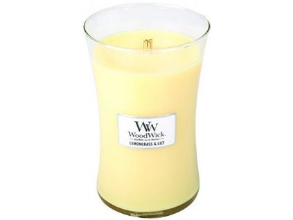 WoodWick oválná váza Lemongrass & Lily 609,5g