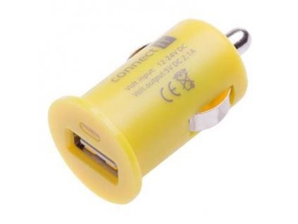Connect IT InCarz Colorz nabíječka do auta 1xUSB 2.1A, žlutý CI-591