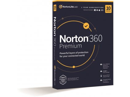 NORTON 360 PREMIUM 75GB CZ 1 uživatel, pro 10 zařízení, na 12 měsíců, box