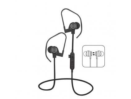 Platinet PM1062B sportovní bluetooth sluchátka s microSD, černá
